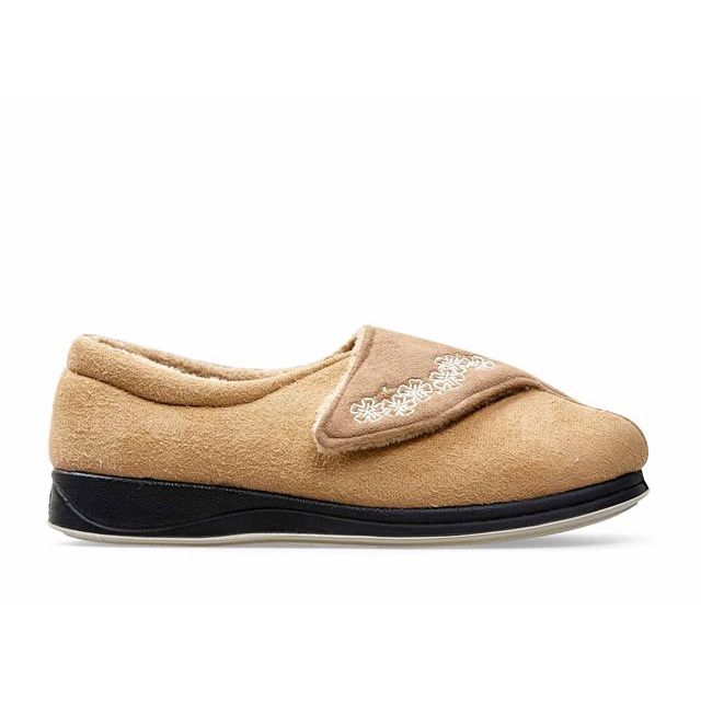Padders Womens Slipper Hug Taupe/Camel