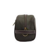 Barbour Mens Wax Washbag Olive/Beacon