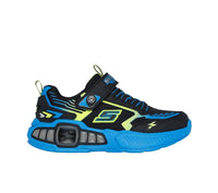 Skechers Boys Trainers S Lights-Light Storm 3 Black/Blue/Lime