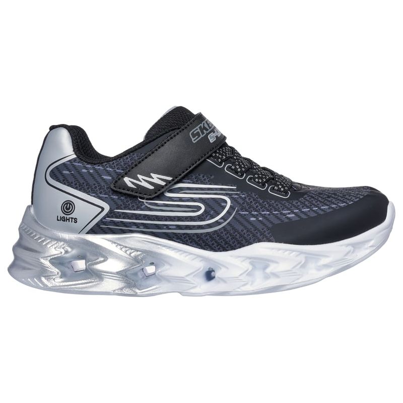 Skechers Boys Trainer S-Lights Vortex 2.0 Quantroid Black/Silver