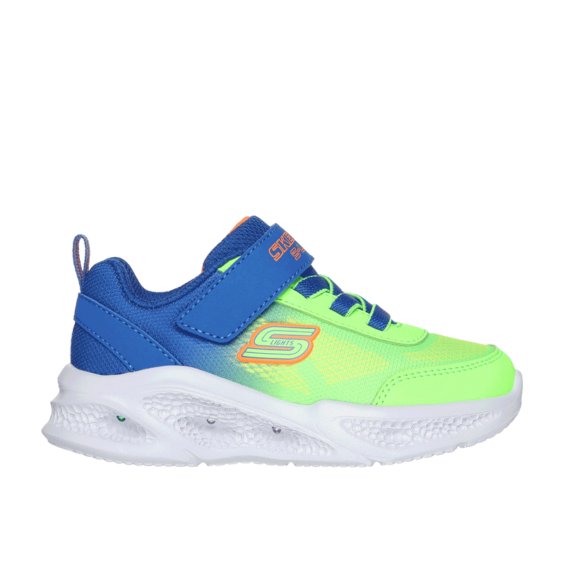 Skechers Boys Trainer S-Lights Meteor Krendox Blue/Lime