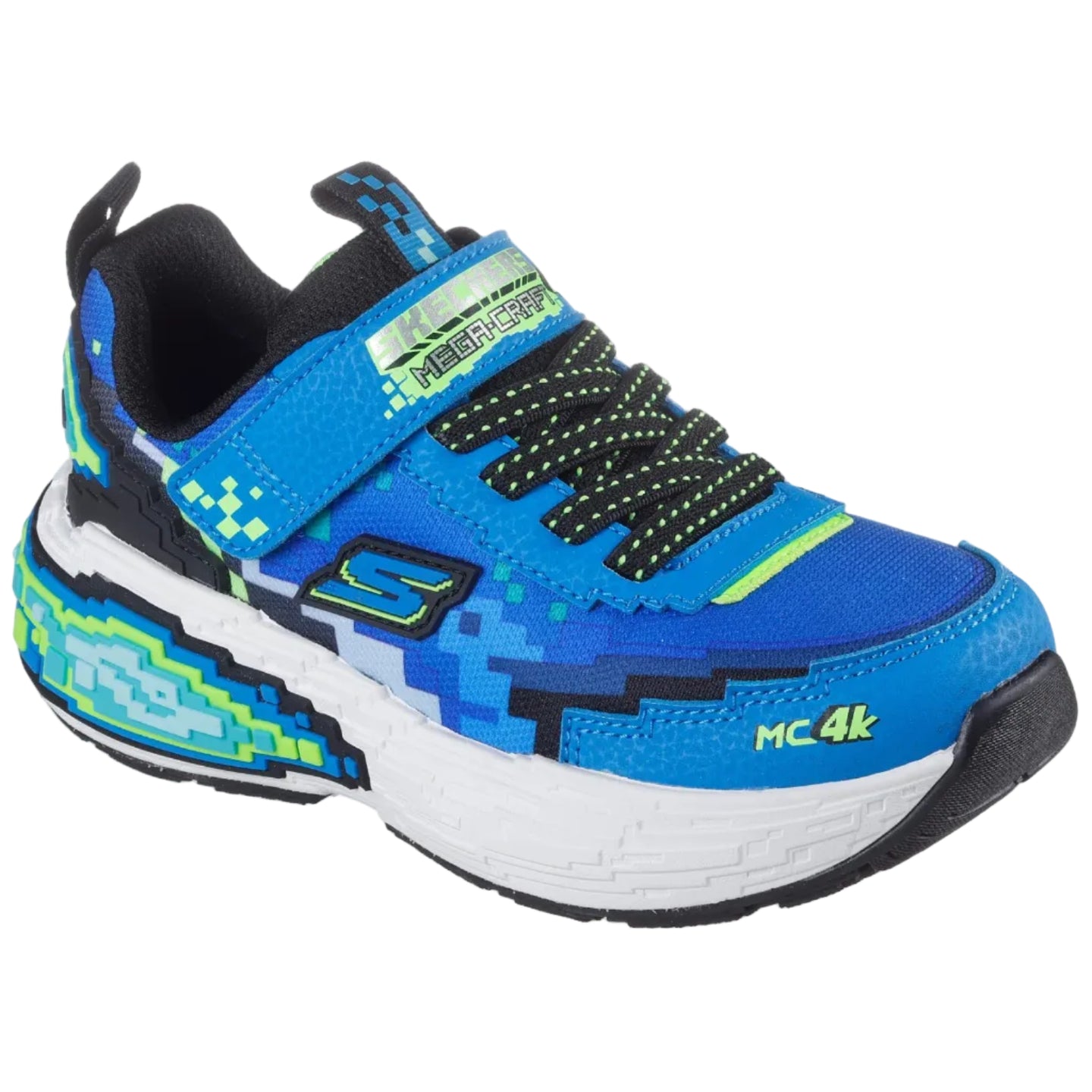 Skechers Boys Trainer Mega-Craft 4K Blue/Lime