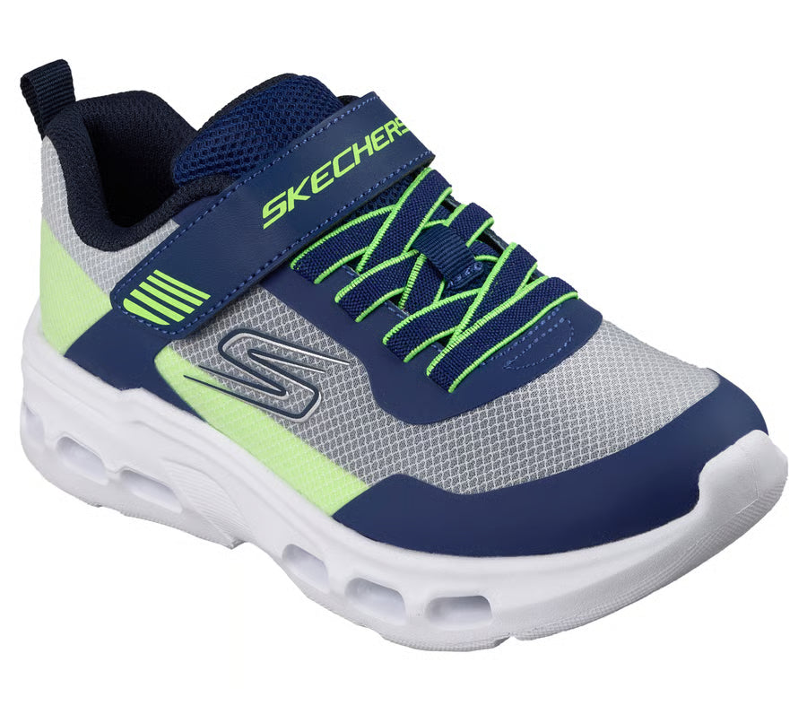 Skechers Boys Trainer Glide Step Drift Zorzox Navy/Lime