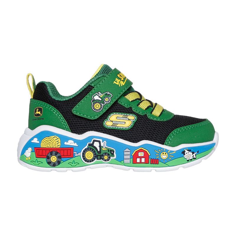 Skechers Boys Trainer Play Scene Barn Squad Buddies Green/Black
