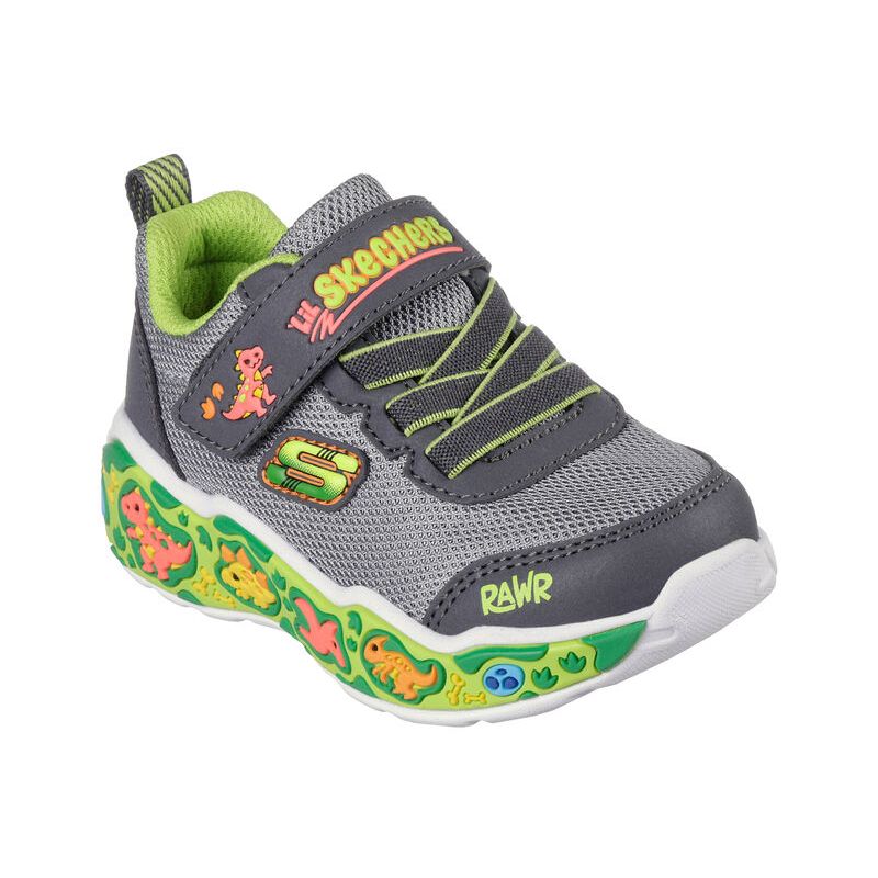 Skechers Boys Trainer Play Scene Charcoal/Lime