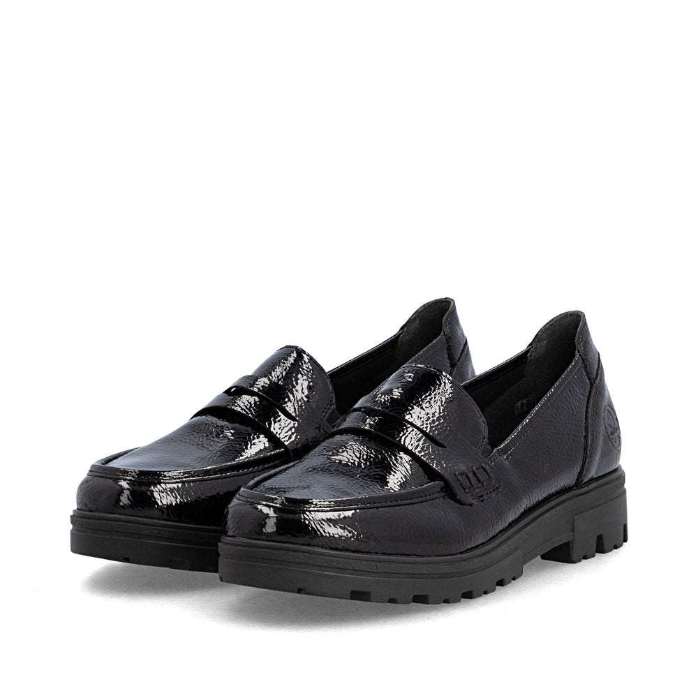 Rieker women's black slip-on shoe