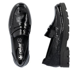 Rieker women's black slip-on shoe