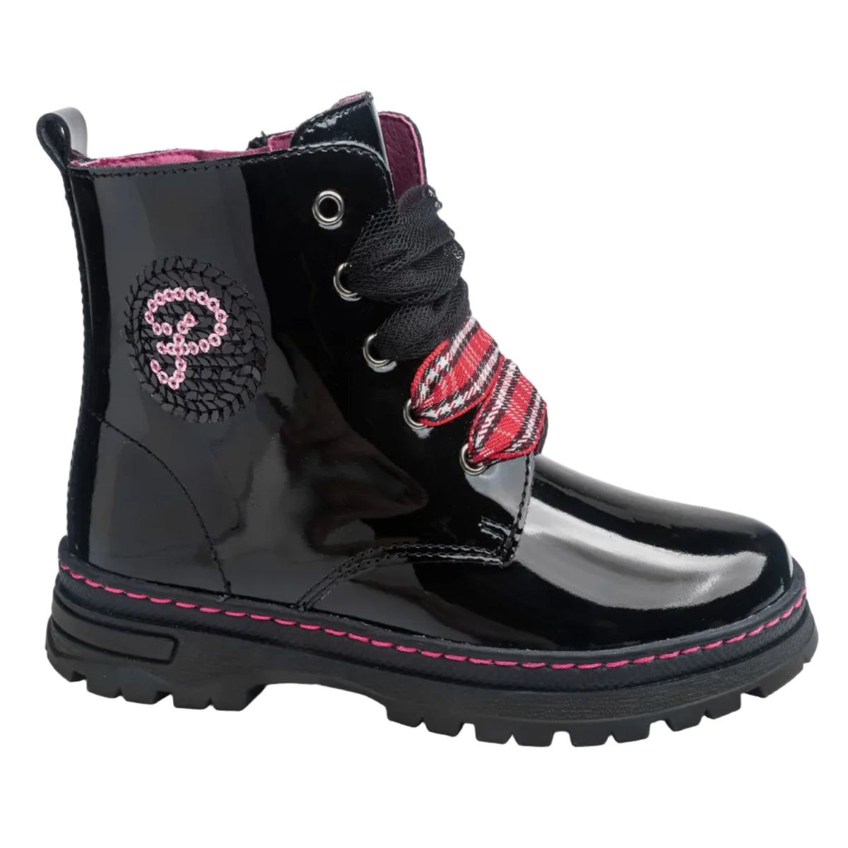 Pablosky girls' black patent boot