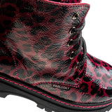 Pablosky Girls Boot 453679 Red Leopard Print
