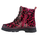 Pablosky Girls Boot 453679 Red Leopard Print