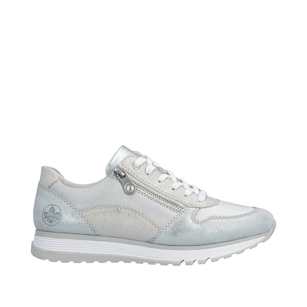 Rieker Womens Trainer 49003-91 Silver/Platinum
