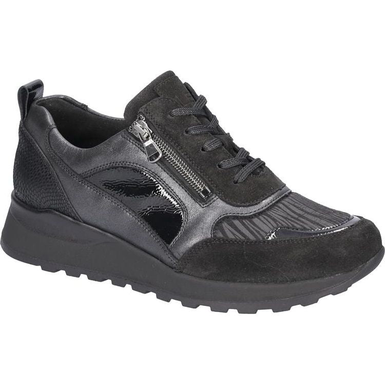 Waldlaufer Womens Trainer Hiroko 364H16 Schwarz