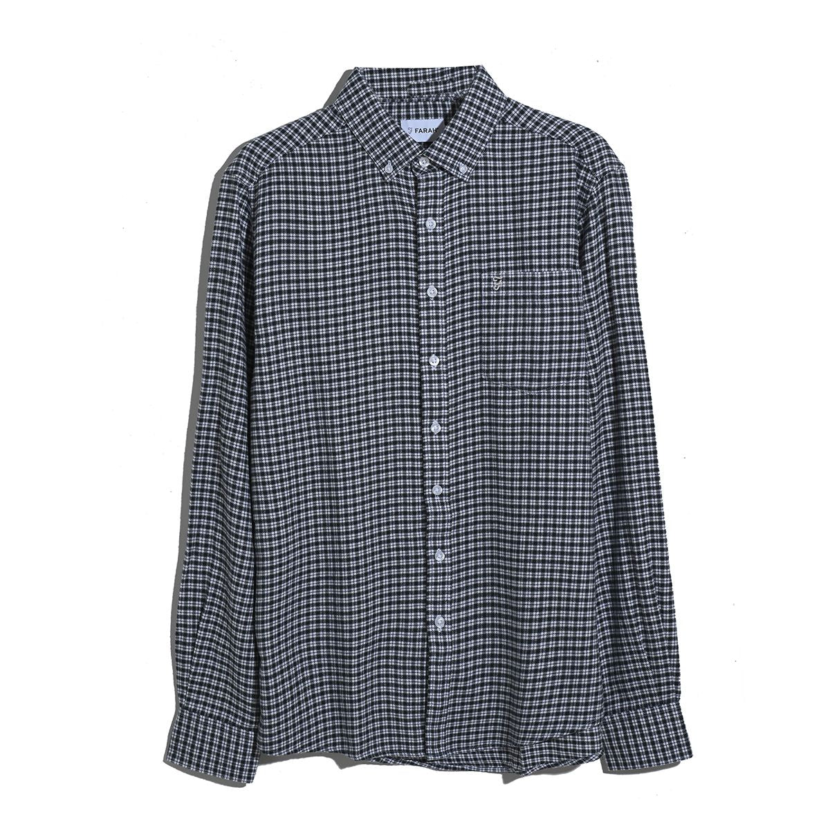 Farah Mens Shirt Thurston Long Sleeved Pine