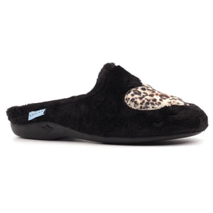 Lunar Womens Slipper Buffy Black
