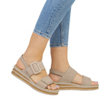 Rieker women's beige sandal with buckle