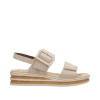 Rieker women's beige sandal with buckle