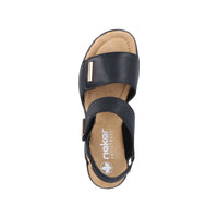 Rieker women's black sandal with velcro