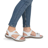 Rieker Womens Sandal 64870-81 White