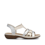 Rieker women's denim sandal with elasticated