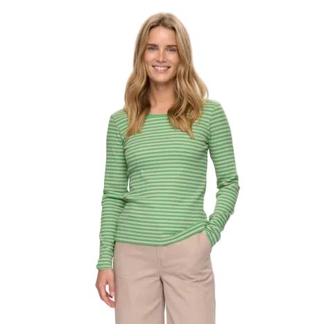 Numph Womens Numelany LS Blouse Vibrant Green