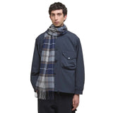 Barbour Unisex Scarf Galingale Tartan Grey Midnight Tartan