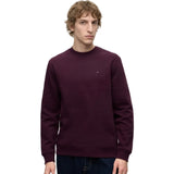 Tommy Jeans Mens Regular Flag Crew Sweatshirt Calypso Berry