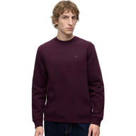 Tommy Jeans Mens Regular Flag Crew Sweatshirt Calypso Berry