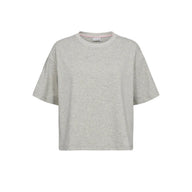 Numph Womens Nuhuby T-Shirt Light Grey Melange