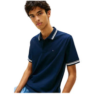 Tommy Jeans Mens Regular Tipped Polo Dark Blue