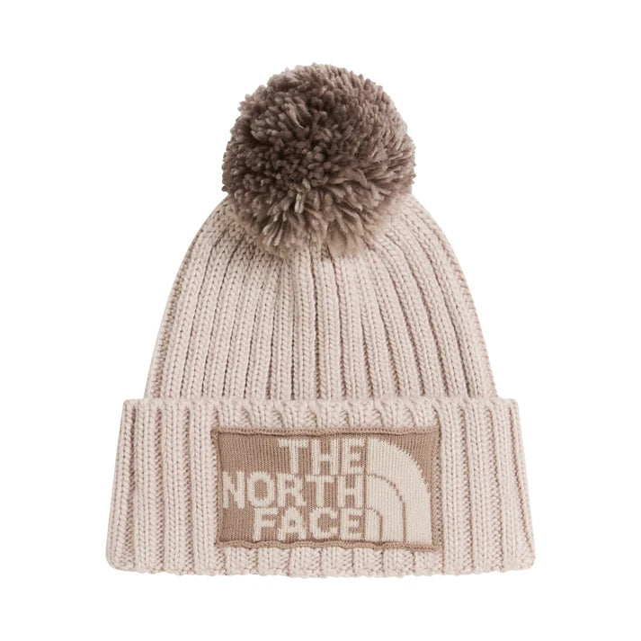 The North Face Heritage Ski Tuke taupe ribbed knit bobble hat