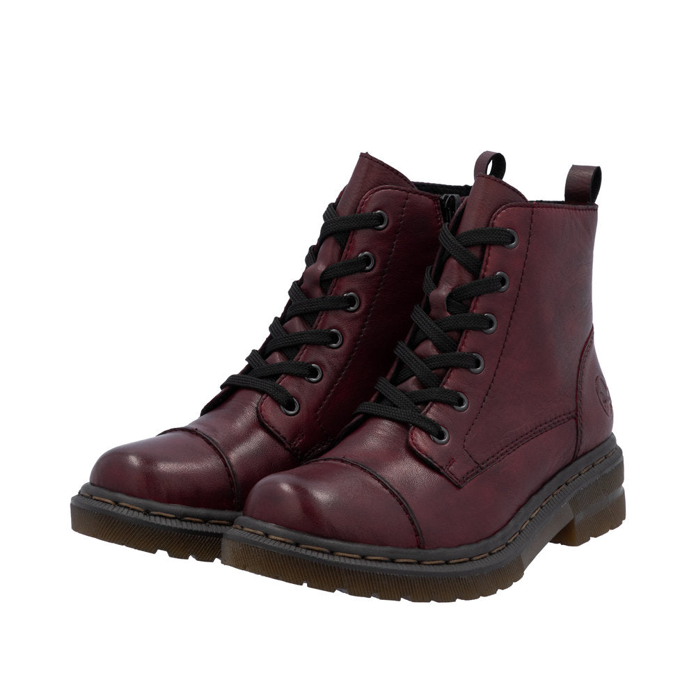 Rieker Womens Biker Boot 78202-35 Wine