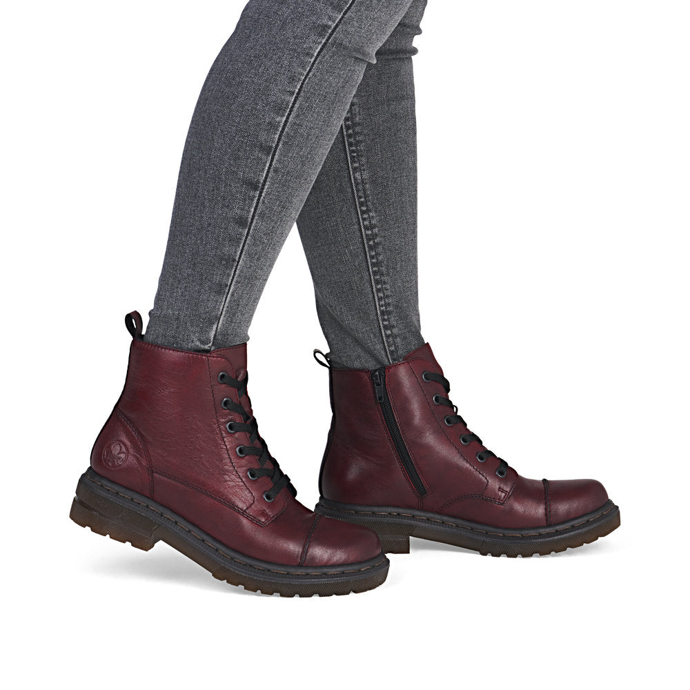 Rieker Womens Biker Boot 78202-35 Wine