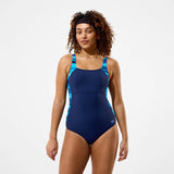 Speedo Womens Swimsuit Luna Lustre Printed Navy/Blue