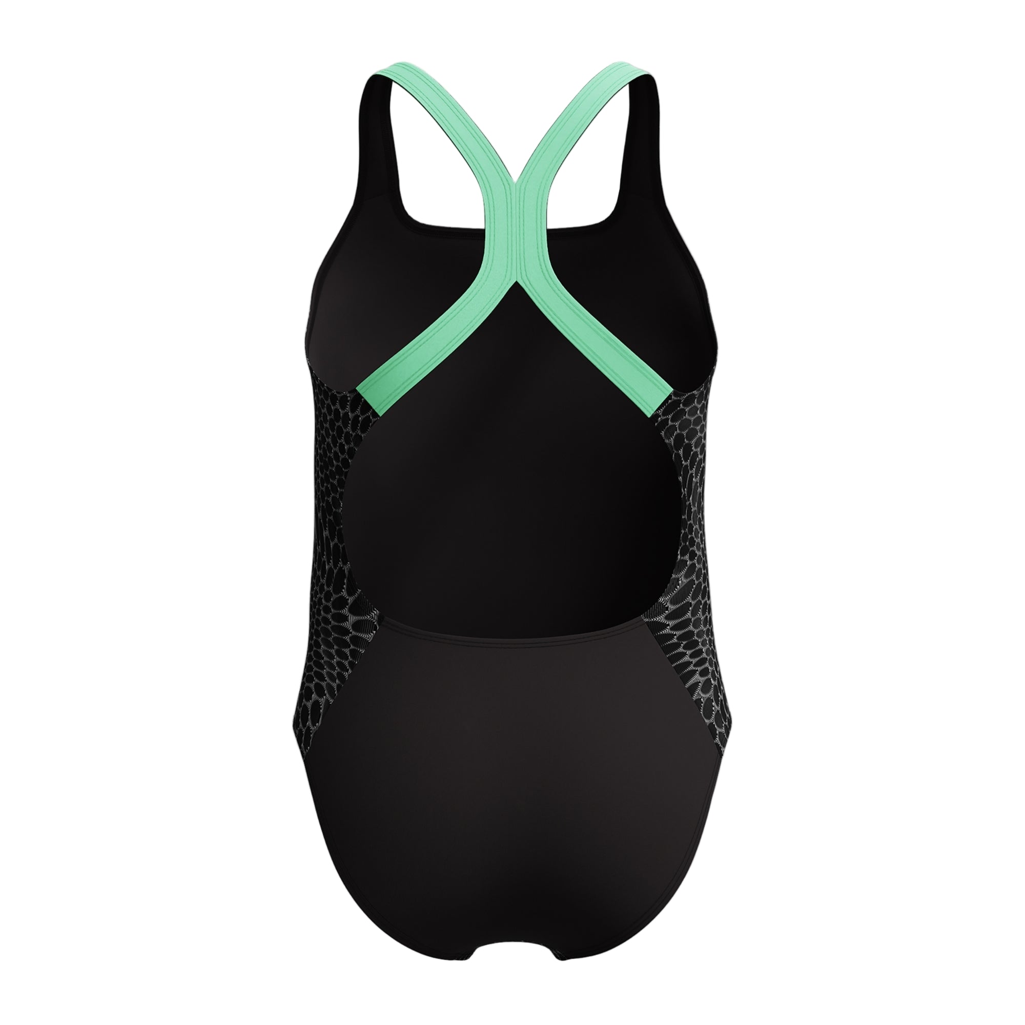 Speedo Girls Swimsuit Digital Allover Powerback Green