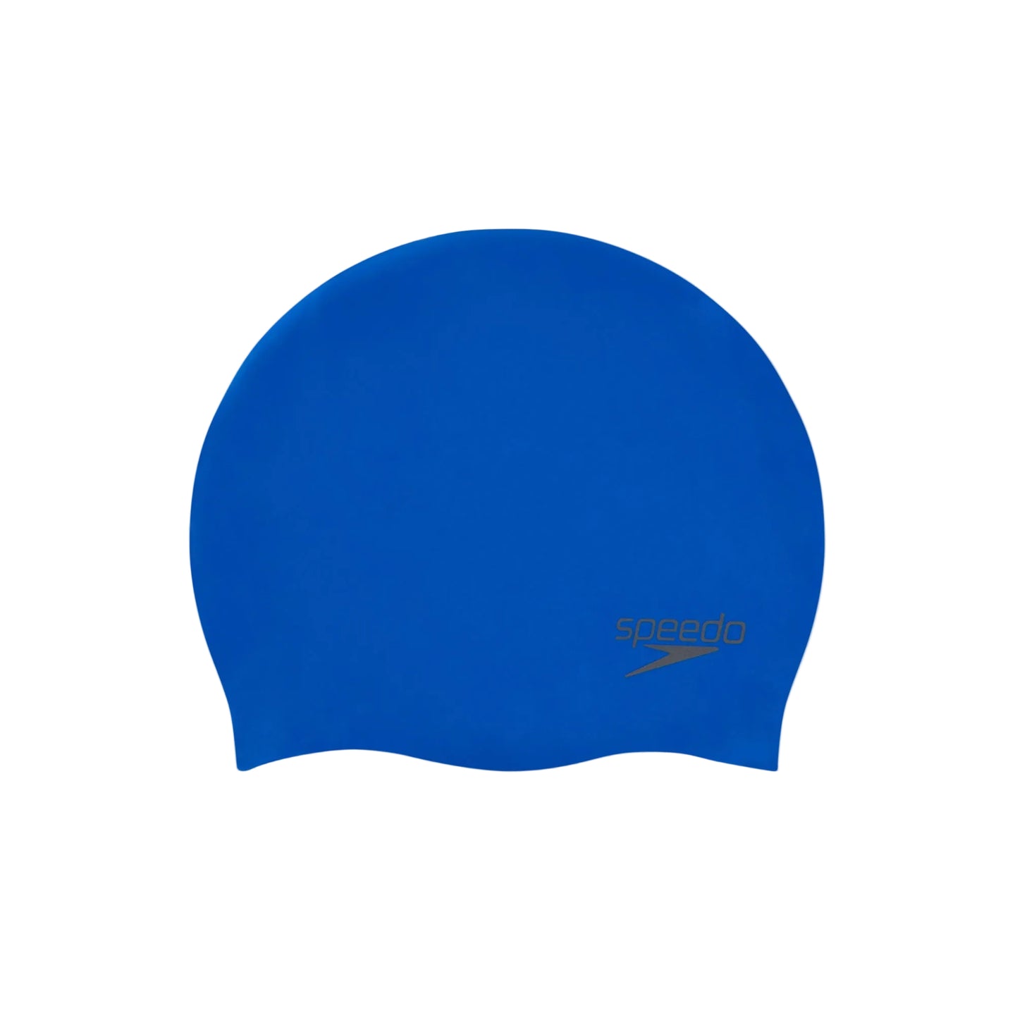 Speedo Adults Swimming Cap Plain Moulded Silicone Blue