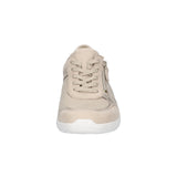 Waldlaufer women's gold suede lace-up trainer