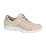 Waldlaufer women's gold suede lace-up trainer