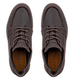 Ecco Mens Rugged Track Moc Toe Waterproof Walking Shoes Cafe