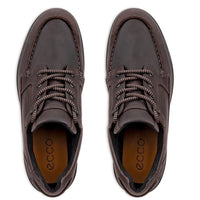 Ecco Mens Rugged Track Moc Toe Waterproof Walking Shoes Cafe