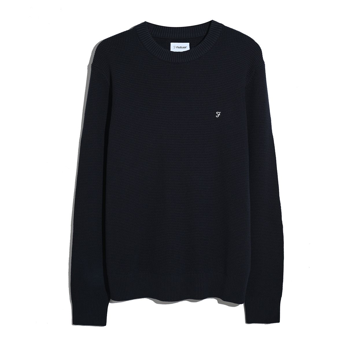 Farah Mens Jumper Mason Crew LS True Navy