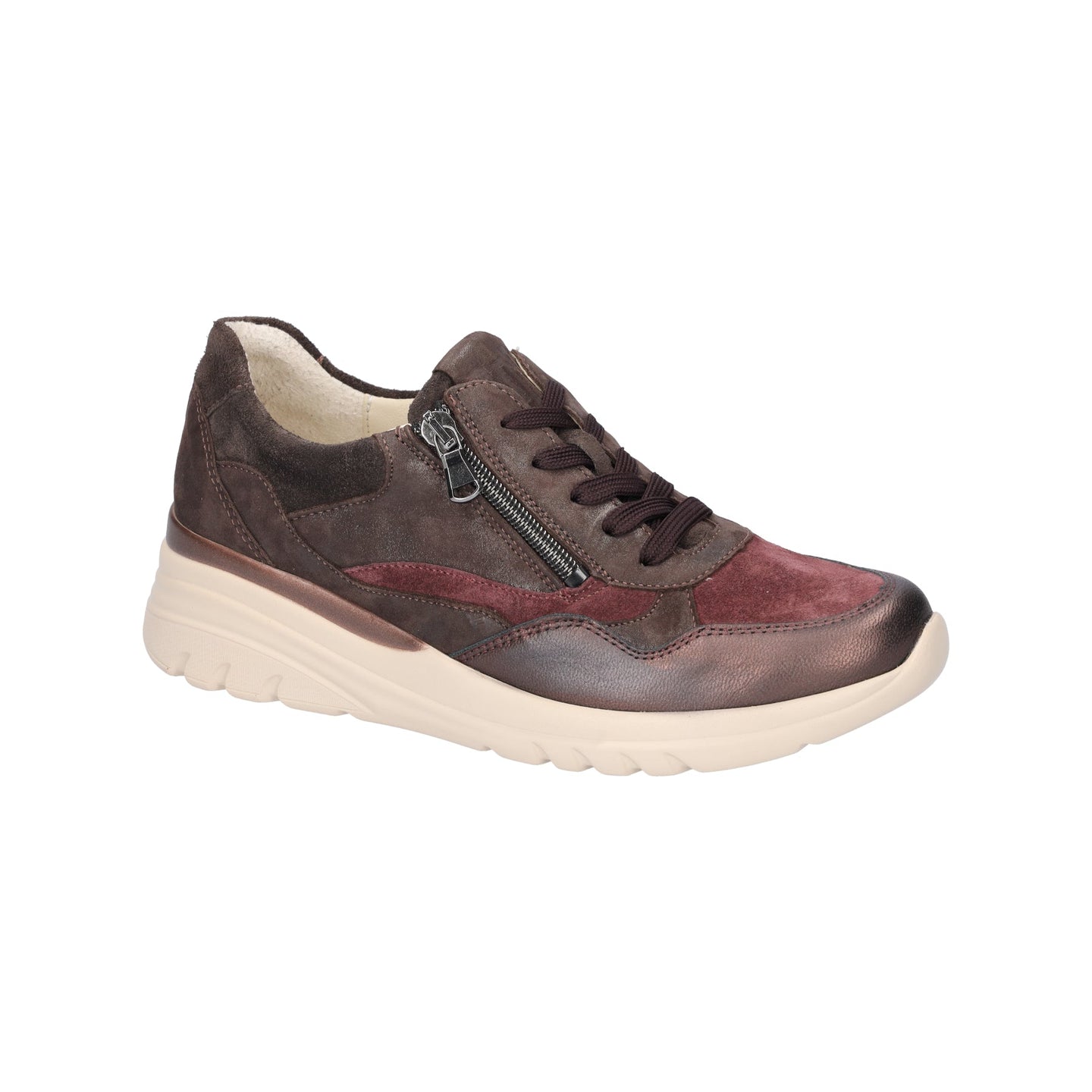 Waldlaufer women's brown leather trainer