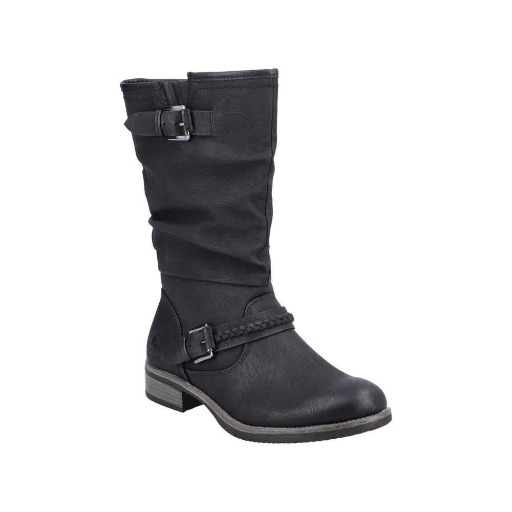 Rieker women's black mid length boot