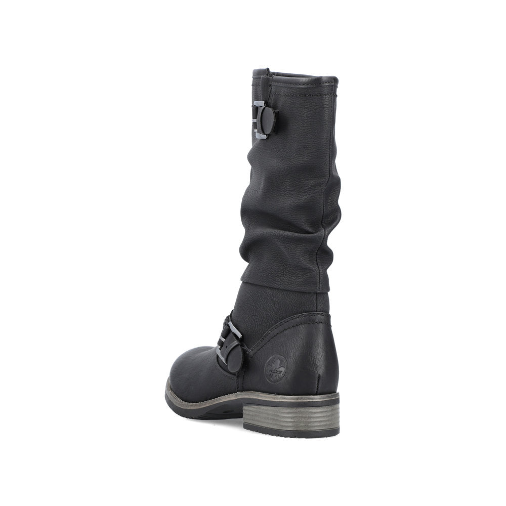 Rieker women's black mid length boot