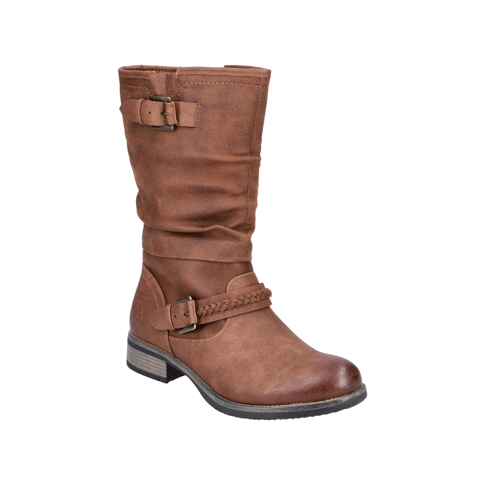 Rieker women's brown mid length boot