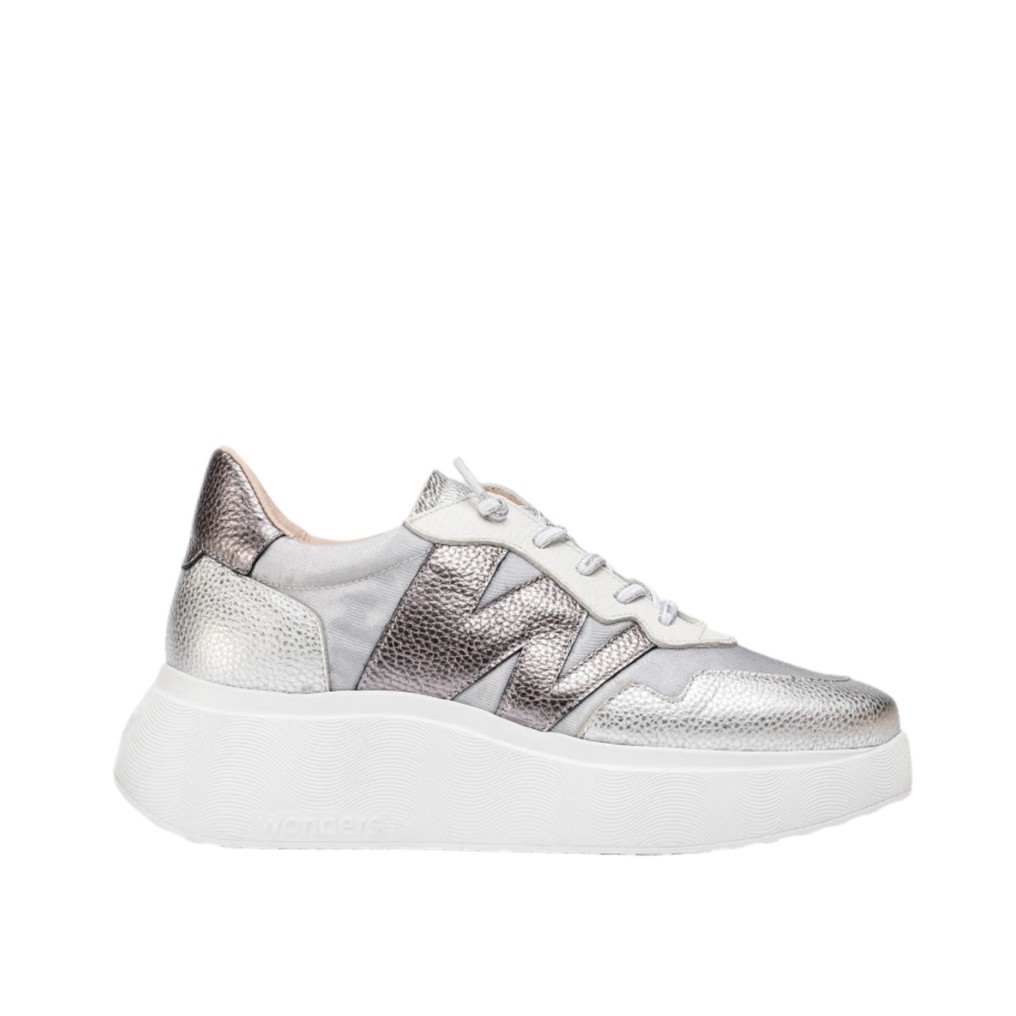 Wonders Womens Trainer A-3622 Plata/Plomo