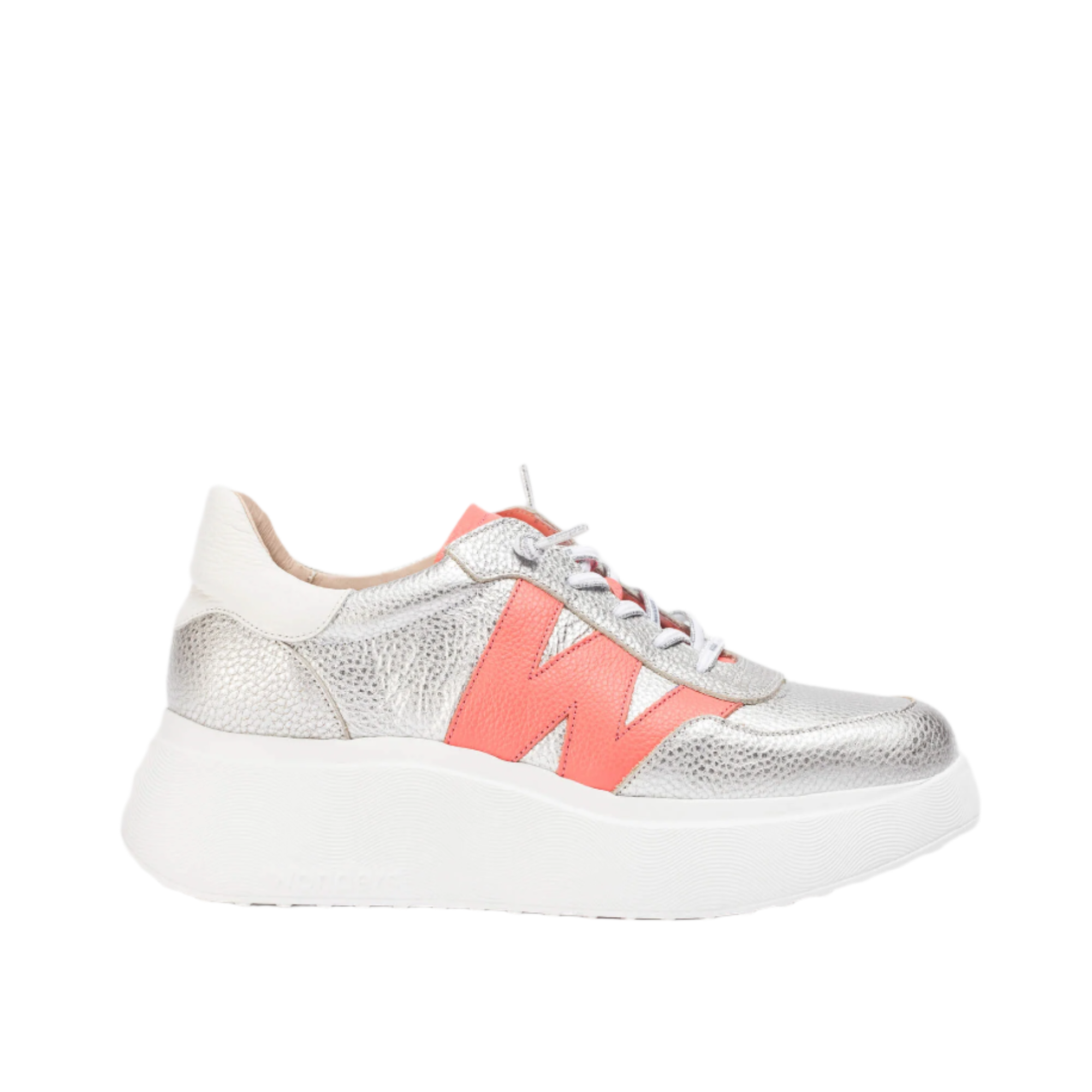 Wonders Womens Trainer A-3625 Plata/Coral/Off