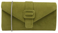 Lotus Womens Clutch Bag Aletta Citronella suede