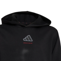 Adidas Boys Hoodie Slogan Fleece Black