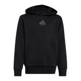 Adidas Boys Hoodie Slogan Fleece Black