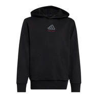 Adidas Boys Hoodie Slogan Fleece Black